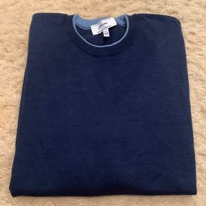 Brioni Lana Wool Blue Sweater